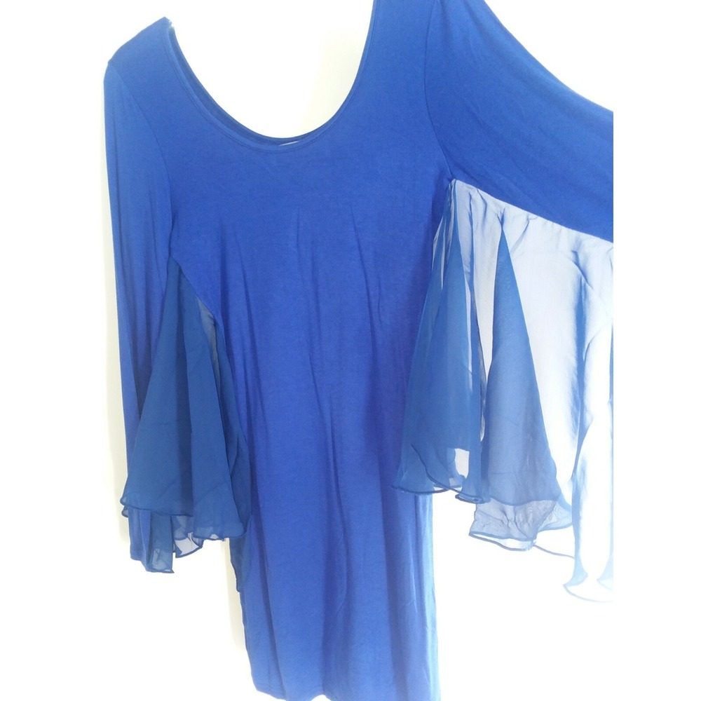 S. Line Royal Blue Dress with angel sleeves Size Small NWT